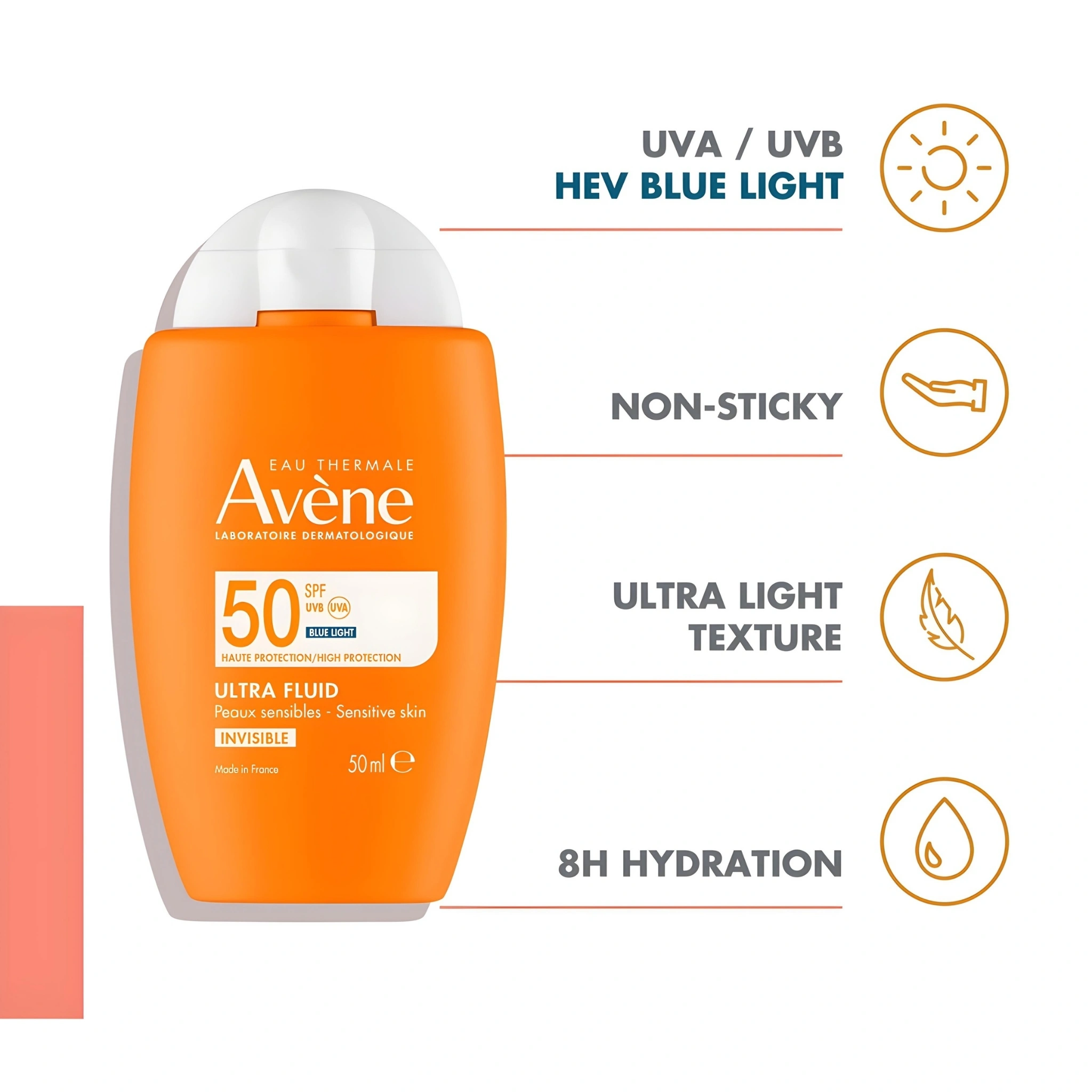 avène crème solaire Ultra Fluid Invisible SPF50
